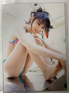 【厚手ラミネート加工】秋山莉奈　水着　A4変サイズ　雑誌切り抜き ７ページ DVDスコラVOL.2【グラビア】-B7