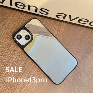 SALE iPhone13proケース　ミラー　シンプル　韓国　シルバー　case ロゴ おしゃれ 鏡 レディース メンズ