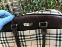 ★　BURBERRY　バーバリー　ハンドバッグ　ノバチェック柄　ナイロンキャンバス×本革レザー　女性　婦人　レディース　トートバッグ　bag_画像2