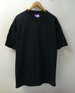 ◆THE NORTH FACE ノースフェイス XL 7oz Pocket Tee パープルレーベル クルーネック ポケット付き Tシャツ 黒 サイズXL NT3366N