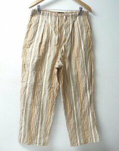 ◆A Vontade アボンタージ 美 Lax Easy Pants -Multi Stripe Cotton/Linen Typewriter　ストライプ イージー パンツ サイズL