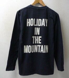 ◆Mountain Research マウンテンリサーチ バックロゴ センターポケット付き ロンT 長袖 Tシャツ 黒 サイズM