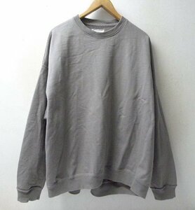 ◆MARKA WARE マーカウェア 22ss HUGE SWEAT ORGANIC COTTON HEAVY FLEECE ヘビーウエイト スウェット グレー 1 定価31900円 A22A-01CS02C