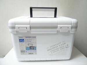 ◆送料864円　SHINWA HOLIDAY LAND クーラー 11H クーラーボックス 白 11L 美品 釣り フィッシング レザー