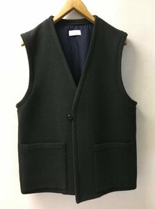 ◆Phlannel フランネル　22aw Wool Roving Twill Square Front Woven Vest ウール ツイル ベスト サイズ3 美　定価41800円