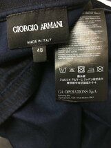 ◆国内正規 GIORGIO ARMANI ジョルジオアルマーニ 高級　Vネック ストレッチ 総柄 Tシャツ ネイビー サイズ48 NAVY_画像3