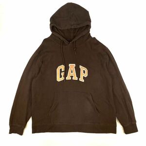 GAP ギャップ パーカー プルオーバー スウェットパーカ ロゴパーカー ロゴ コットン フード付 XLサイズ デカロゴ　old gap