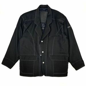 BLACK PIA ブラックピア ウール100% テーラードジャケット ウールジャケット ワークジャケット メンズ Mサイズ　ライカ　ブルゾン　2way