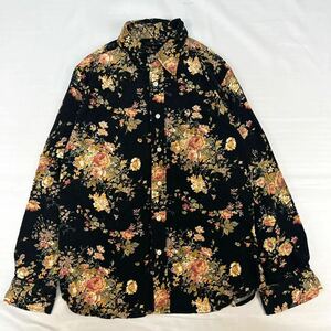 JACKROSE ジャックローズ コーデュロイシャツ　長袖シャツ 花柄シャツ 厚手シャツ コーデュロイ 花柄 総柄 厚手 コットン100% 3サイズ