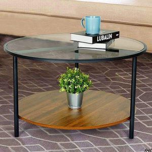 テーブル　コーヒーテーブル　ローテーブル　デスク　インテリア　収納　ガラス　丸形　家具　机　模様替え　カフェテーブル