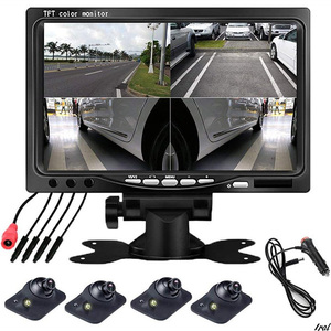  night vision front / side / back camera monitoring on dash monitor waterproof feeling light back camera set 