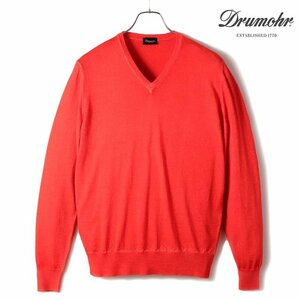 ◆【Drumohr LUXURY(ドルモア)/ガーメントダイカシミヤシルクハイゲージVネックニット(D0J481A)】[drm2380161-48]