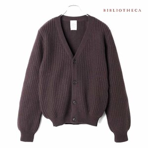 ◆【BIBLIOTHECA(ビブリオテカ)/秋冬/ウールカシミヤリブ編ローゲージVネックニットカーディガン(US MIL STITCH CARDIGAN)】[bib2380162-M]