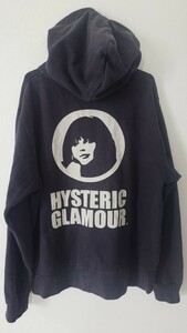 ヒステリックグラマー　HYSTERIC GLAMOUR　パーカー　スウェットパーカー　黒 ブラック　送料無料