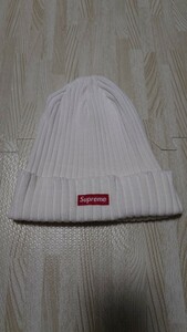 Supreme　シュプリーム　ニット帽 ボックスロゴ 白 ホワイト　送料無料