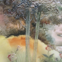 オールドノリタケ 木々盛上湖畔風景文飾皿 1911年頃-1921年頃 U3784_画像7