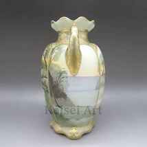 オールドノリタケ 金盛り風景文花瓶 1911年頃-1921年頃 U5542_画像7