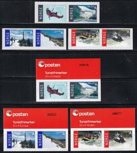 ノルウェー・観光＜２０１３年＞（未）６種完＋切手帳３冊