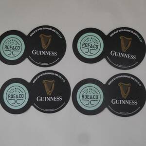 * free shipping *ROE&CO* low and ko-*GUINESS* Guinness * paper made * Coaster *4 pieces set * giraffe beer corporation * highball * whisky *