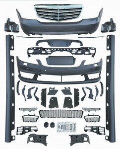 驚愕set♪ Grille＆マフラー&デイLight 込々set♪メルセデス ベンツ 後期 S65 ルック Body kit set W221 S350 S500 S550 S600