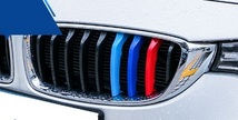 スポーティ全開♪ BMW Mカラー グリル フィン カバー ストライプ モール F33 435i 440i カブリオレ Mスポーツ 4シリーズ_画像1