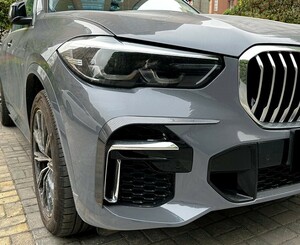 スポーティ全開♪ BMW カーボン ルック バンパー ダクト ガーニッシュ X5 G05 xDrive 35d 40d 45e M50i Mスポーツ X5シリーズ