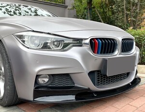 スポーティ全開♪ BMW カーボン ルック フロントバンパー リップ スポイラー F30 318i 320i 320d 328i 320d 330i 330e 335i 340i Mスポーツ