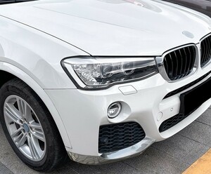 スポーティ全開♪ BMW カーボン ルック フロント バンパー カバー F26 X4 xDrive 28i 35i M40i Mスポーツ ブラックアウト X4シリーズ