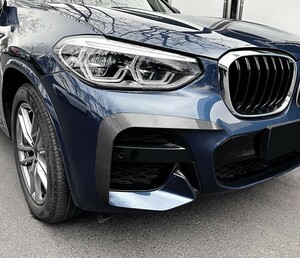 スポーティ全開♪ BMW カーボン ルック フロント バンパー ダクト ガーニッシュ X3 G01 xDrive 20d 20i 30e M40d M40i Mスポーツ