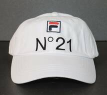 定価9000 新品 本物 N°21 × FILA ヌメロヴェントゥーノ フィラ 帽子 キャップ 20S-CAP-C100 1072_画像2