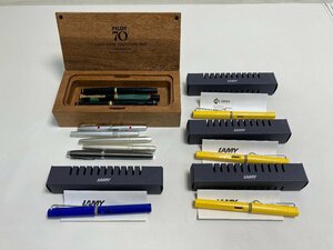 【★03-1530】■ジャンク■万年筆 まとめ 計12本 PILOT PARKER PELIKAN モンブラン等 14K 585、18K 750、18KWG、ネーム入り含む（8076）