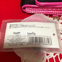 ハローキティ　キティちゃん　vivitix カードケース　コインケース　ファー　ピンクドット　2008年　サンリオ　タグ付き未使用品　激レア_画像8