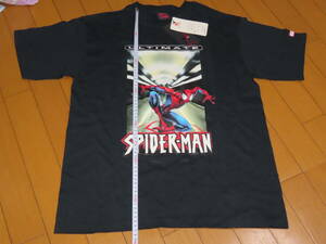 ネコポス可 未使用品 映画 マーベル スパイダーマン 黒 Tシャツ コレクター放出品 ムービー　グラフィック