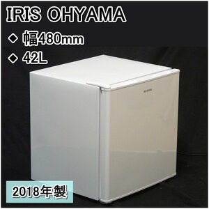 【大阪】☆在庫処分☆中古品/IRIS OHYAMA アイリスオーヤマ ノンフロン冷蔵庫 42L/左開き/AF42L-W/2018年製【RN0610-4-36】