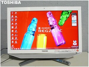 【福岡】◇現状品/東芝/PD732T7FBFW/Windows 7 Home 64bit/Core i7/8GB/2TB/ブルーレイ/23型/本体のみ 【FT1223-1】