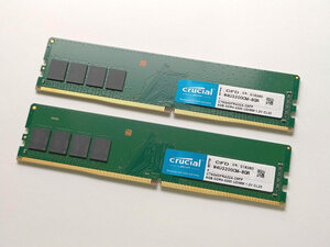 Crucial PC4-25600(DDR4-3200) 8GB 2枚組 合計16GB CFD販売 W4U3200CM-8GR
