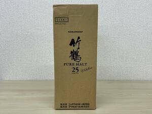 P504-T6-1760 NIKKA WHISKEY ニッカウヰスキー TAKETSURU 竹鶴 25年 ピュアモルトウィスキー 700ml 43% 未開栓品 箱付き