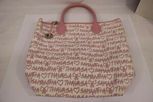 142 k1281 Samantha Thavasa サマンサタバサ トートバッグ ロゴ 中古品