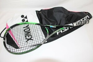 115 k1162 YONEX ヨネックス LASERUSH 9S レーザーラッシュ LR9S UL1 ブライトグリーン 軟式用テニスラケット ソフトテニス 純正ケース付き