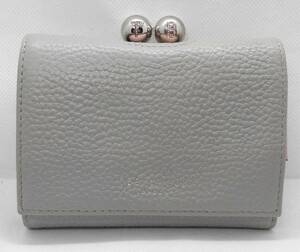 [ новый товар ]Ted Baker женский compact кошелек три складывать камыш . серый × розовый 