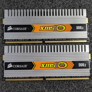 【中古】DDR2メモリ 4GB(2GB2枚組) Corsair TWIN2X4096-6400C4DHX [DDR2-800 PC2-6400]
