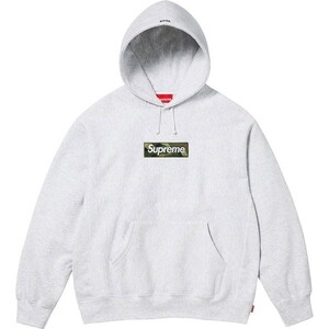 XL Supreme Box Logo Hooded Sweatshirt Ash grey 国内正規品 新品未使用 ボゴ シュプリーム ボックスロゴ パーカー グレー NIGO カモ