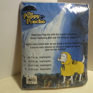 ゆうパケット発送 海外製 the puppy poncho 犬用レインコート ２０－２２インチ Lサイズ 未使用品の画像2