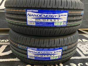 ◆新品! 即納! 2本set 205/55R16 205/55-16 TOYOナノエナジー3+ タイヤ交換 車検 アイシス カローラスポーツ ノア リーフ アクセラ インプ