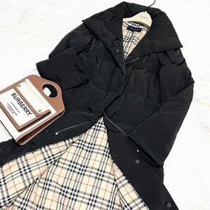 大きいサイズ 美品バーバリー BURBERRY ダウンコート ロングダウン ノバチェック 極暖 ダウン95% バーバリーロンドン 40 L