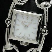  Gucci sinyo- задний женский часы белый ракушка циферблат 