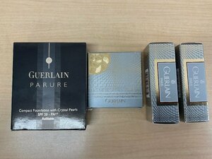 【s02】送料無料　ゲラン/GUERLAIN 化粧品４点まとめ　中古未使用品　口紅　ファンデーション　チーク　自宅保管品