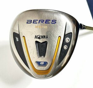 【中古】本間ゴルフ BERES MG710 ドライバー 1W 10度 2S ARMRQ UD49(R) 45.75インチ ヘッドカバー付き ■ HONMA