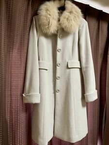  Misch Masch fur attaching A line coat wool coat beige 