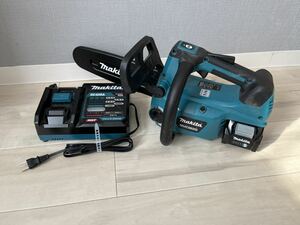 ★動作品!! マキタ MUC002G★ makita チェンソー コードレス バッテリー 1000円スタート! バッテリー充電器付 農具 工具 農機具